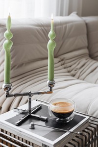 Modern <b>Silver</b> Metal 2 Arm Candelabra Luxury Chrome Taper Candle Holder Nordic Geometric <b>Candlestick</b> Stand Wedding Table Decor - Product Image 4