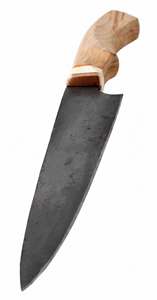 Cuchillo de Cocina de Acero con Alto Contenido de Carbono, Mango de Madera Personalizado, Acabado Forjado, Herramienta Culinaria Profesional - Product Image 1