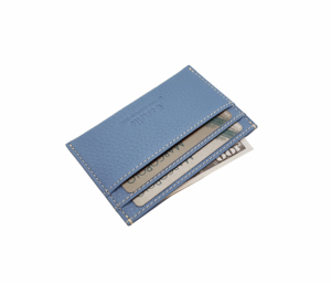 [Meilleur prix] Portefeuille porte-cartes fin en cuir véritable italien Castello, ouverture en polyester, logo embossé, rouge fuchsia - Product Image 3