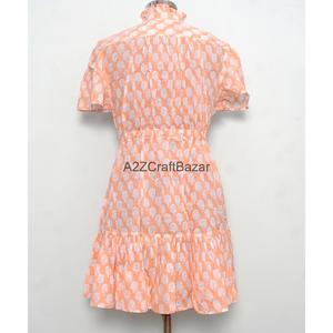 Nuevo Vestido Corto de Playa con Estampado Floral, 100% Algodón Puro, Largo hasta la Rodilla, para Mujer, para el Verano - Product Image 6