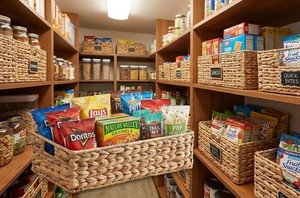 Natural Handwoven Water Hyacinth <b>Storage</b> <b>Basket</b> <b>Rectangular</b> Woven Organizer for Bathroom Kitchen Pantry Shelf Made in Vietnam - Product Image 6
