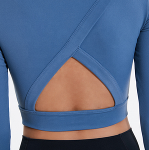 Camisetas de algodón Spandex para mujer, camiseta de manga larga, Top corto de moda de marca de alta calidad, estilo streetwear, fabricación personalizada - Product Image 3