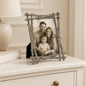 Antique Bronze Metal <b>Twig</b> Photo Frame Luxury Nature-Inspired Faux Branch Picture Frame for Tabletop Home <b>Decor</b> and Wedding Gifts - Product Image 2