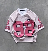Jersey Sepak Bola Mesh Bernapas Berkualitas Tinggi OEM Custom, Cetak Grafis Vintage Sublimasi, Nomor Ukuran Besar