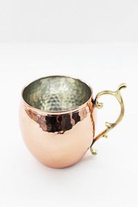 Mug vintage en cuivre pur fait main avec poignée en laiton, pour Moscow Mule, bière, café, cocktails, vaisselle de service pour la décoration de la maison - Product Image 4