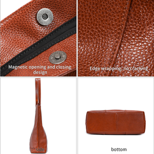 Bolsos de Hombro de Cuero Genuino para Mujer, Bolso de Mano de Gran Capacidad, Bolso Tote de Lujo de Diseñador para Dama - Product Image 4
