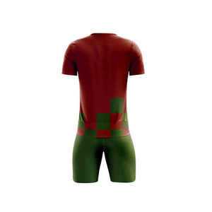 Ensembles d'uniformes de football personnalisés de haute qualité pour hommes adultes, vêtements d'entraînement 100 % polyester, imprimés par sublimation, séchage rapide, devant - Product Image 5