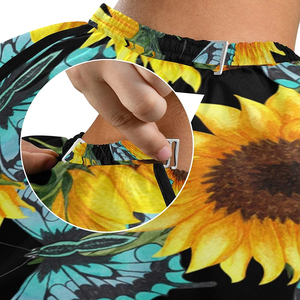 Cape de coiffure à motif tournesol et papillon, en polyester, résistante à l'eau, pour salon de coiffure, coupe de cheveux, avec fermeture à bouton-pression réglable - Product Image 3