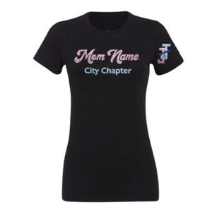 T-shirt graphique noir Jack and Jill Mom pour femme, en coton doux, décontracté, pour tous les jours, tenue assortie pour les événements familiaux - Product Image 1