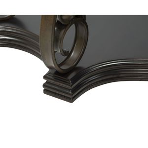 54 "L X 20" W X 30 "H consolle/divano tavolo con piano in vetro MDF e marmo ripiani in carta in polvere finitura gambe in metallo - Product Image 2