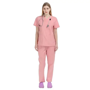 Uniforme de Enfermería OEM para Hospital, Unisex, Manga Corta, Color Negro, Parte Superior y Pantalones, Traje de Enfermería - Product Image 4