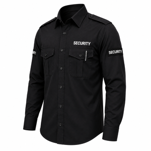 Camisa de Uniforme de Guardia de Seguridad de Alta Calidad a Precio de Fábrica, Manga Larga, con Epaulettes, Color Sólido, Venta al Por Mayor, Logotipo Personalizado, para Aeropuerto - Product Image 5