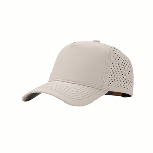Multicolor Golf Baseball <b>Hat</b> 5 Panel Laser Cut Structured Curved Brim Rubber Patch Men Women Outdoor Custom Snapback Cap - Product Image 4