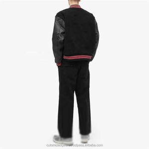 Vente en gros de vestes Letterman Varsity grande taille au design personnalisé pour hommes, manches en cuir de haute qualité pour l'hiver avec fourrure de mouton - Product Image 5