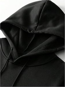 Sudadera con Capucha para Hombre, de Invierno, Lisa, 100% Algodón, Corte Regular, con Bolsillo y Logotipo Frontal, para Uso Casual al Aire Libre, Marca Privada - Product Image 3