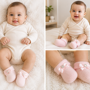 Newborn Baby <b>Socks</b> Shoes | Anti Slip First Walker Booties Soft Cotton Infant Crib Shoes Ultra Soft Comfort Custom Wholesale OEM - Product Image 3