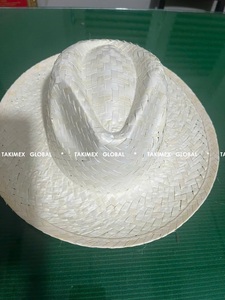 Chapeau de paille fait main de style décontracté Chapeau d'herbe Feuille de palmier pour pare-soleil - Product Image 2