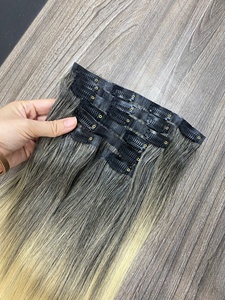 Extensions capillaires invisibles à clips double trame 100 % cheveux humains vietnamiens, sans couture, vente chaude 2026, vente en gros - Product Image 5