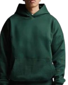 Mens Deep Green Fleece Hoodie And Jogger Tracksuit <b>Set</b> Winter Casual Pullover Hooded Sweatshirt Pants Streetwear For Men - Product Image 4