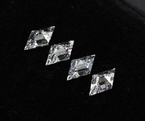 Diamant de laboratoire de 9,0 x 5,0 mm, taille losange, pierre brute, diamant fantaisie blanc percé au laser pour la fabrication de bijoux - Product Image 3
