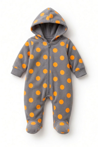 Combinaison à capuche pour bébé unisexe 100% coton personnalisable, douce, respirante, confortable pour nouveau-né, tenue de nuit - Product Image 6