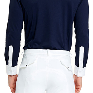 Camisa Ecuestre Transpirable de Corte Ajustado para Hombre con Cierre de Velcro y Mangas Largas para Competición - Product Image 6