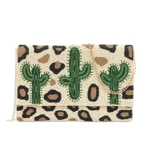 Bolso cruzado Bordado de cactus con cuentas hecho a mano con estilo, hermoso diseño de moda de Hiba Enterprises - Product Image 1