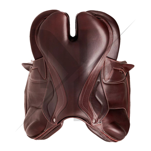 Silla de montar de salto de alta gama, profesional, de cuero de vaca, estilo inglés de contacto cercano, productos de carreras de caballos ingleses de la India. - Product Image 5