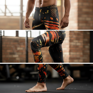 Leggings de compression personnalisés avec logo pour le sport, collants de gym et de course à séchage rapide, sous-vêtement athlétique pour l'entraînement, le yoga et le fitness - Product Image 4