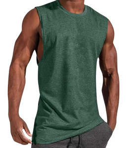 Camiseta sin mangas oversize de hip hop para hombre, con estampado personalizado, de algodón suave y poliéster, estilo streetwear, para gimnasio, chaleco de verano. - Product Image 3