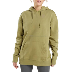 Haute qualité 500Gsm coton épais blanc uni poids lourd surdimensionné sweats à capuche sans ficelle unisexe personnalisé femmes sweats à capuche et sweat-shirts - Product Image 4