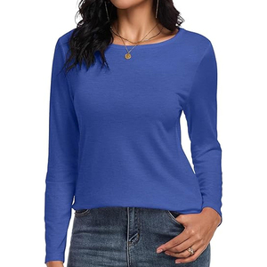 Stretchable Regular Fit Adult Long Sleeve <b>T</b>-<b>shirts</b> <b>Winter</b> Quick Dry Breathable Anti-Pilling Women Long Sleeve <b>T</b>-<b>shirts</b> - Product Image 1