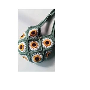 Bolso de Mano Tejido a Crochet Hecho a Mano en India para Mujer, Bolso Tote de Hilo de Algodón Elegante para Compras, Regalos y Uso Casual en Venta - Product Image 5