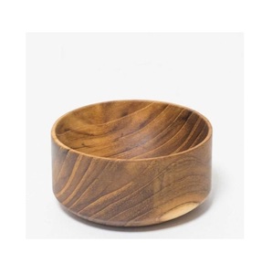 Bol en bois moderne fait à la main, finition naturelle lisse, plat polyvalent pour salades, fruits, collations, desserts, décoration de table de cuisine - Product Image 3