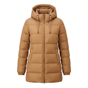 Abrigo Acolchado con Capucha para Mujer, Abrigo Largo Informal y Cálido para Invierno, OEM ODM, Venta al por Mayor de Fábrica, Logotipo Personalizado, MOQ Bajo - Product Image 2
