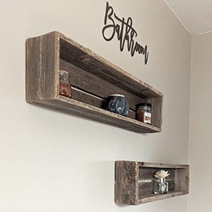 Reclaimed Teak Wood <b>Floating</b> <b>Shelf</b> Antique Grey Weathered - Wholesale - Product Image 4
