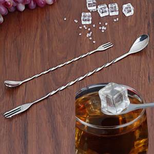 Cuchara de Bar de Metal al por Mayor, Utensilio para Mezclar Cócteles de Acero Inoxidable, Agitador de Barra con Mango Largo, Suministros para Hostelería y Restaurantes - Product Image 6