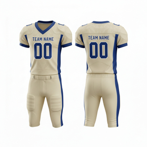 Uniforme de Fútbol Americano Personalizable 100% Poliéster, Conjunto de Camiseta y Pantalones Cortos, Impresión Digital, Logotipo en la Parte Delantera, Precio Económico, Venta al Por Mayor - Product Image 2