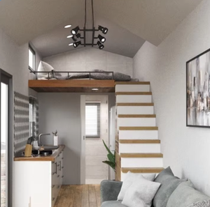 Maison préfabriquée conteneurisée sur roues, remorque, maison mobile modulaire, cabane avec cuisine, salle de bain, unité de couchage et de séjour - Product Image 3