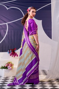 <b>Indian</b> Traditional Casual Saree with Floral Print for Daily Wear and Festive Function for Women Comfortable Fancy Trendy Outfit - Product Image 2