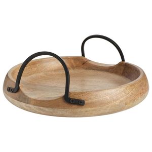 Bandeja de Madera Natural Hecha a Mano para Servir Alimentos, Bandeja de Madera de Mango de Última Moda para Uso en el Hogar, la Oficina y la Cocina - Product Image 4