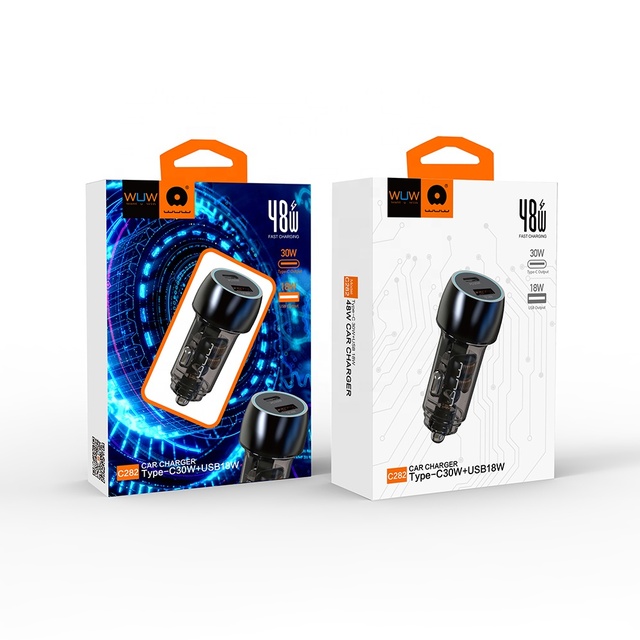 Dual Port 48W PD Type C USB Car Charger Phone Chargers with 12V/2.5A Universal Socket Super Fast Charging Car Charger