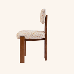 Silla de Comedor Moderna de Madera de Teca Sólida, Tapizada en Tela, Minimalista, para Restaurante y Hogar - Product Image 3