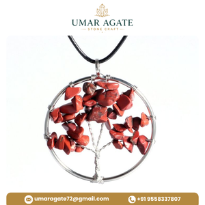 Natural Red Jasper <b>Tree</b> of Life Keychain Crystal Keyring Gemstone <b>Bag</b> Charm Spiritual Gift - Product Image 3