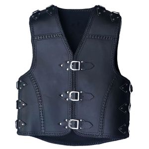 Chaleco de Motocicleta de Cuero Estilo Pub, Diseño Personalizado, Cuero Genuino de 3mm de Grosor, Impermeable y Resistente al Viento, Hecho a Mano para Motociclismo - Product Image 3