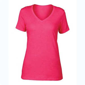Men's <b>V</b>-Neck Short Sleeve Solid Color T-Shirt 100% Cotton Regular <b>Fit</b> Casual Jersey Knitted Plain Dyed Blank Design - Product Image 2