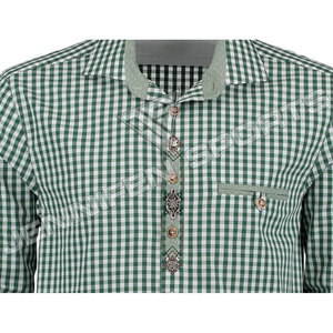 Chemise Habillée Homme Premium à Carreaux Verts Tendance en Coton Respirant à Manches Longues – Qualité Supérieure pour Tenue Décontractée ou Professionnelle - Product Image 3