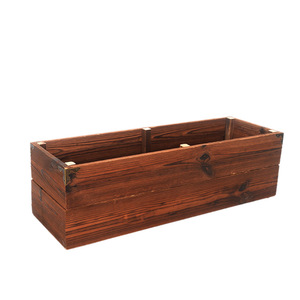 Jardinera Rectangular Larga de Madera al por Mayor, Maceta Vintage de Madera para Flores, Contenedor para Suculentas, Jardinera Decorativa para Jardín - Product Image 3