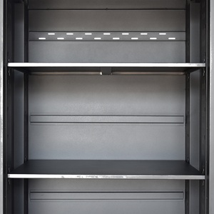 Matte Black Powder Coated Steel 0 Drawer 3 Shelf <b>Tool</b> <b>Cabinet</b> Family keywords: for Garage Workshop Storage Use - Product Image 5