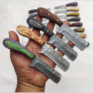 Couteau de chasse artisanal en acier Damas, modèle Bull Cutter, couteau à dépecer de type cowboy, à lame pleine, avec étui en cuir, support OEM - Vente chaude - Product Image 2